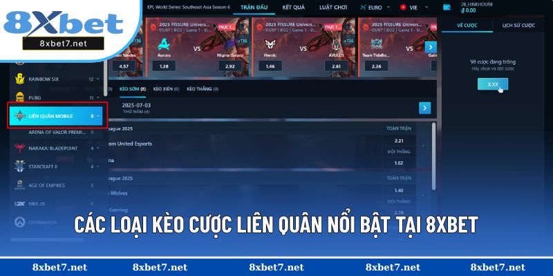 Top 4 kèo cược Liên Quân được ưa chuộng nhất